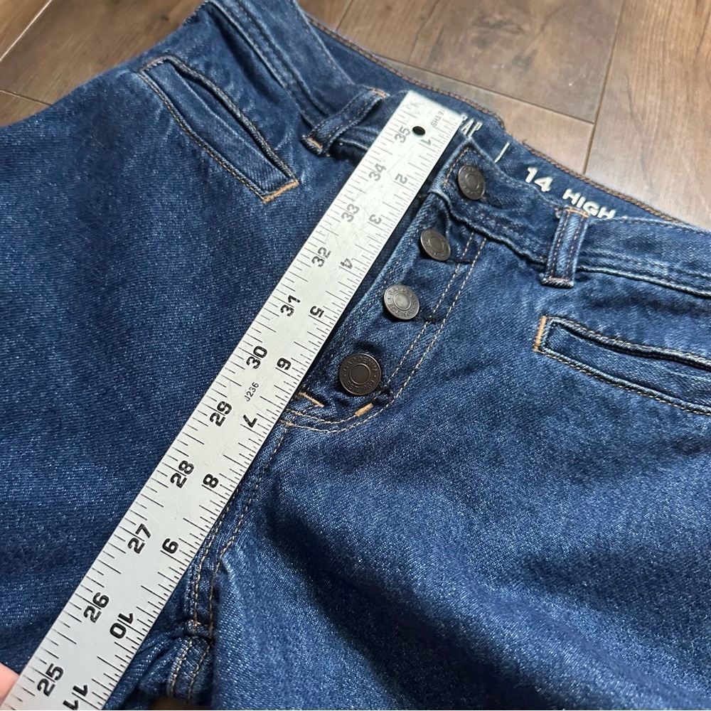 GAP | Kids High Rise Stride Wide-Leg Ankle Jeans | Size 14 - Picture 7 of 13